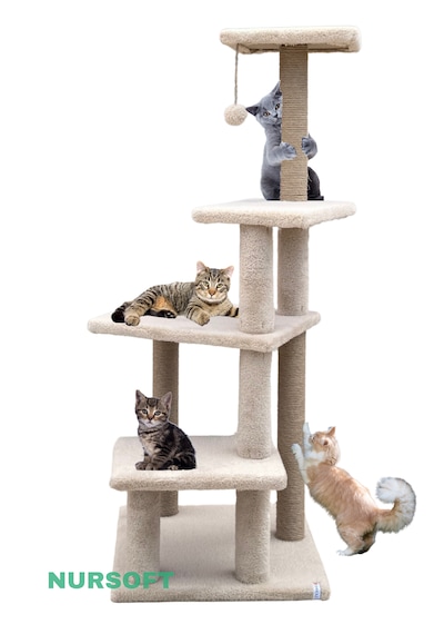 Nursoft Premium Çok Katlı Uzun Büyük Boy Kedi Koltuk Tırmalama Koruyucu Tırmalama Tahtası