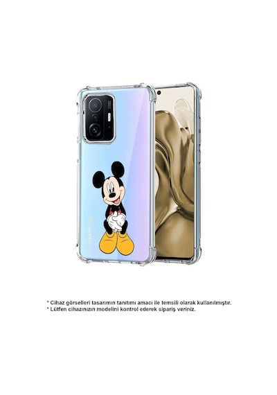 Samsung Galaxy Uyumlu S23 Plus Köşe Korumalı Antişok Kapak Mickey Mouse Tasarımlı Şeffaf Kılıf