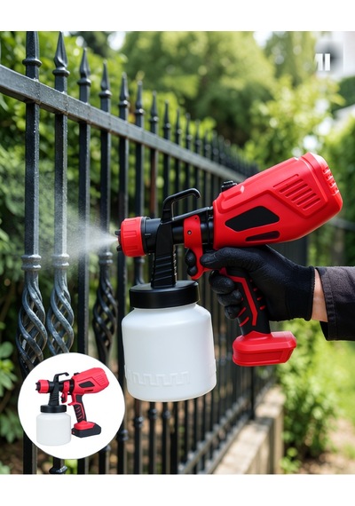 Kablosuz 21v Boya Tabancası 800 Ml Kapasiteli