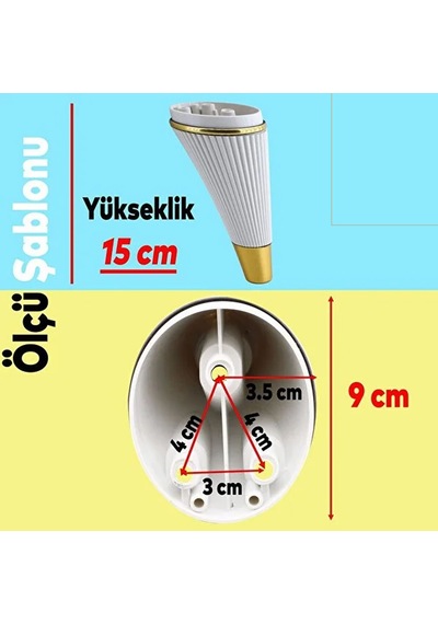 Cateksss 15 Cm Senem Ayak Beyaz - 8 Li Paket