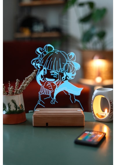Himiko Toga - My Hero Academia 16 Renk Anime Gece Lambası