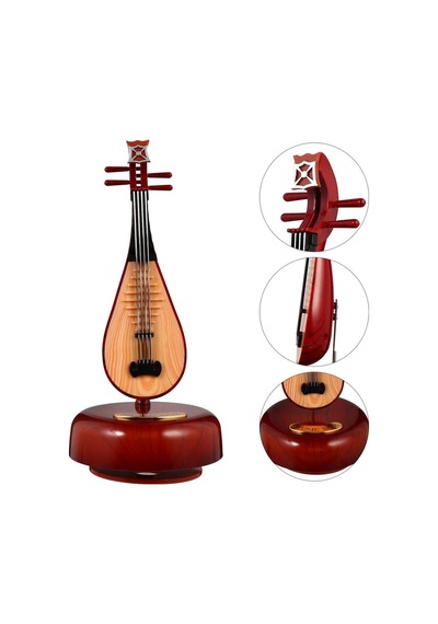 Hareketli Ud Müzik Kutusu Dekoratif Hediyelik Eşya Melodili Müzik Kutusu