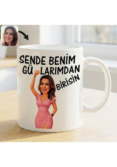 Bk Gift Kişiye Özel Sende Benim Günahlarımdan Birisin Karikatürlü Beyaz Kupa Bardak -4, Arkadaşa Hediye, Eğlenceli Hediye