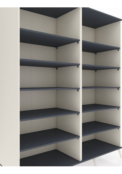 Kronos Gardrop 10 Raflı 176x59x221 Aytaşı-antrasit Beyaz Kronos Gardrop 10 Raflı 176x59x221 Aytaşı-antrasit Beyaz