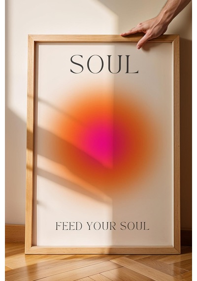 Feed Your Soul Çerçeveli Tablo Aura Enerji Renkleri