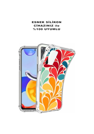 Samsung Galaxy M34 İle Uyumlu Retro Color 5 Baskılı Şeffaf Köşe Korumalı Antişok Kılıf