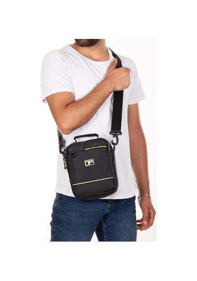 Newish Polo Erkek Quatro Kumaş El Ve Omuz Çantası New313 - Siyah - Sarı