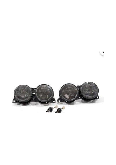 BMW E30 Yıl 1986-1991 Depo Sağ ve Sol Far Seti Siyah 63121386805