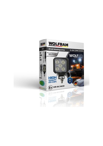 Wolfram Wolf Serisi 32405 Çalışma Lambası Kare Midi 1700 Lümen Flood - Wolfram 32405