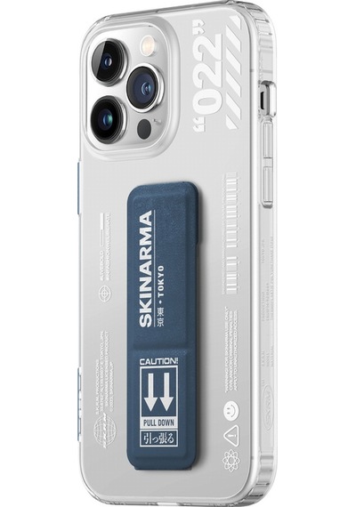 Apple Uyumlu iPhone 14 Pro Max Kılıf Skinarma Standlı Şeffaf Tasarımlı Taihi Sora Kapak