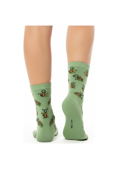 Gost Liria Tortoise Socks Desenli Unisex Soket Çorap Yeşil