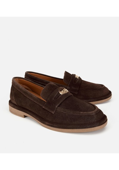 Hotiç Kadın Süet Deri Kahverengi Tokalı Klasik Loafer 01ayh320520a480 01ayh320520a480