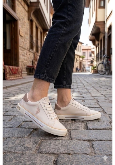 U.s. Polo Assn. Rachel 6fx Keten Orijinal Ürün Sneaker Kadın Ayakkabı Bej