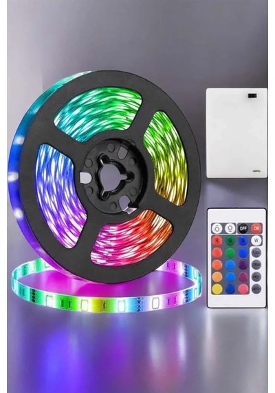 Kumandalı Renkli Şerit Led 10 Metre Tv Çok Renkli