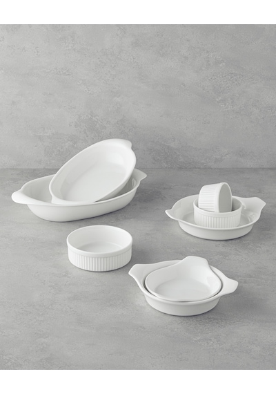 English Home Elise Porselen Sahan Fırın Kabı 15 Cm Beyaz Beyaz