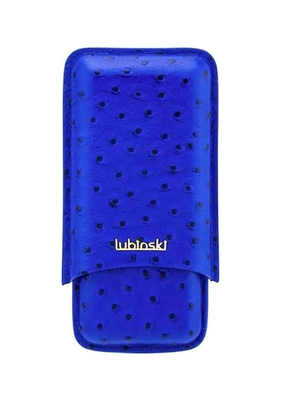 Lubinski Deri 3'lü Puro Kılıfı Lacivert Desenli 60 Ring Lb-507
