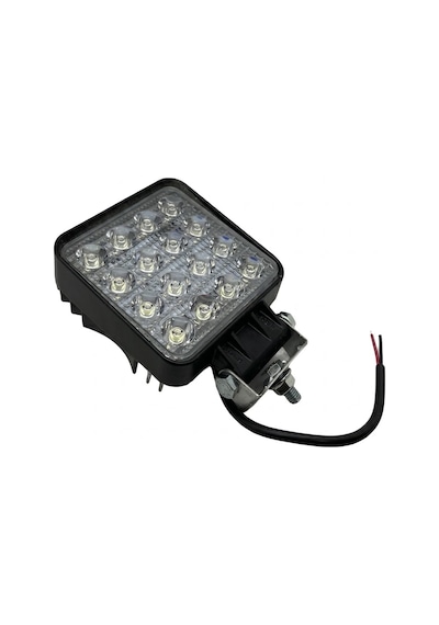 Traktör Ve İş Makinesi Çalışma Farı Kare 16 Led 48w 12v-24v