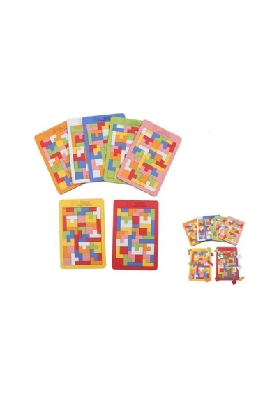 Ahşap Puzzle Tetris Oyunu Eğitici Ahşap Oyunu Yapboz Oyunu