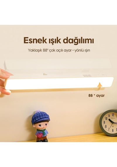 Masa Üstü Dokunmatik 3 Renkli Şarjlı Led Lamba Okuma Lambası Diğer