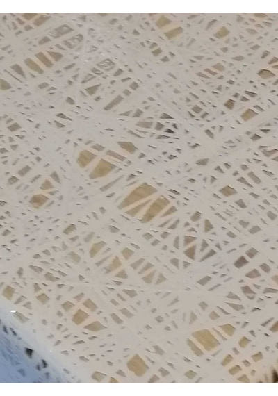 İthal Pvc Muşamba - Desenli Silinebilir Masa Örtüsü 11lace011 Krem