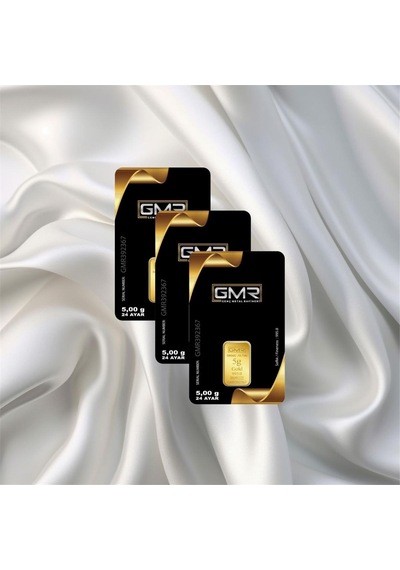 Leva Gold 5 Gr 24 Ayar Gmr Gram Altın 3 Adet