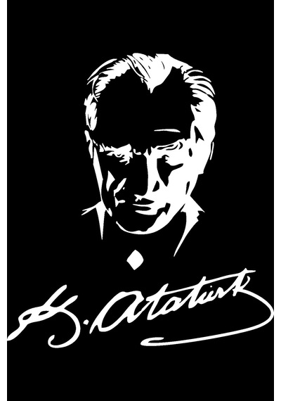 Ataturk İmzalı Sticker 10 X 10 Cm