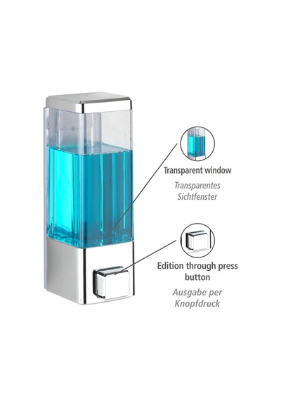 Duvar Tipi Manuel Sıvı Sabunluk 4 Adet Yapıştırmalı Ve Vidalı Akıtmaz Sabun Dispenseri 350 Ml V-1 Gri