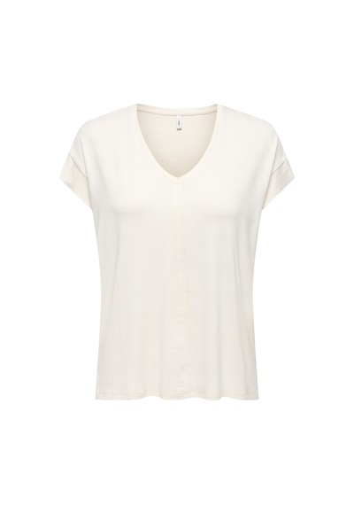 Only Onlcarrıe S/s Stıtch Glıtter Top Jrs Kadın Gri T-shirt - 15369279