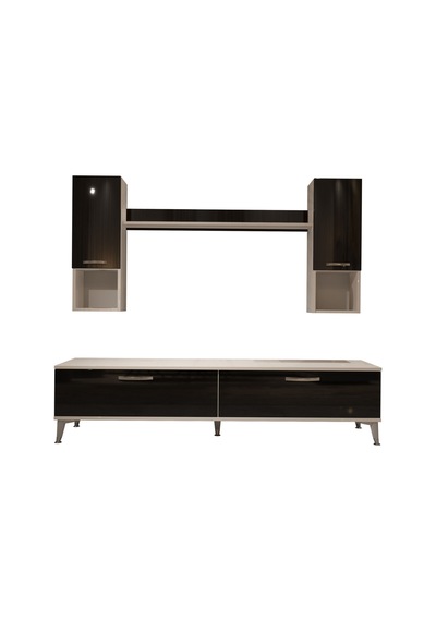 Decoraktiv Eko 5da Mdf Std Silver Tv Ünitesi Tv Sehpası Beyaz - Siyah