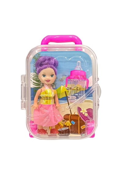 Anlily Biberonlu Bebek ve Bavulu - 02292