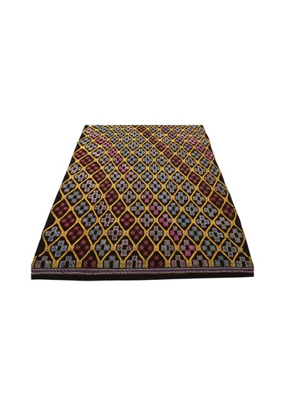 Kilim Antik El Dokuması Otantik Karapınar Yörük Yün Cecim Kilimi 0152 - Yeni - Çok Renkli