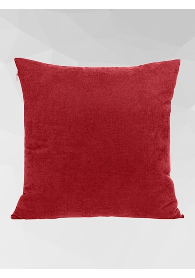 Tr Cortibo Barcelona Kadife Dokulu Kırlent Kılıfı 45x45cm Kırmızı Diğer
