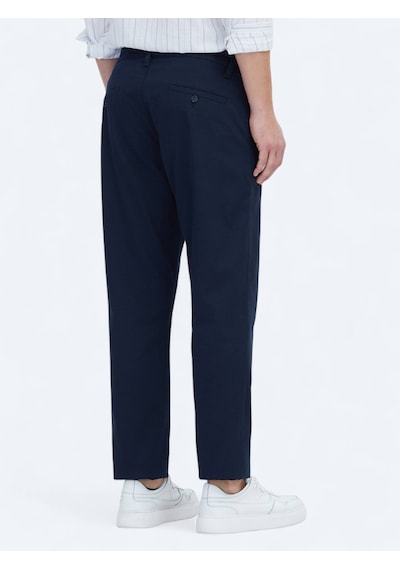 Kip Lacivert Düz Dokuma Jogging Fit Casual Pamuk Karışımlı Pantolon