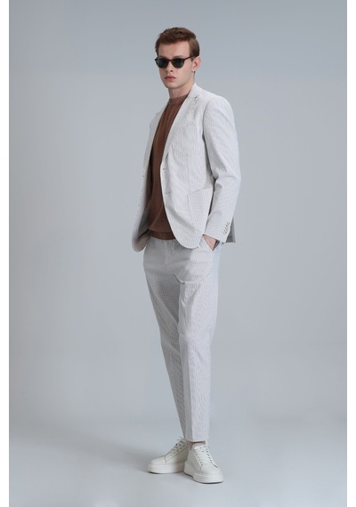 Lufian Cosby Spor Erkek Blazer Ceket Slim Fit Bej Bej 111140161100550 111140161100550 Bej