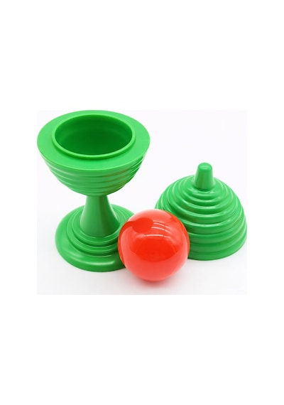 Yeşil Renk Sihirli Kupa Top Kaybetme Oyunu 7 Cm Çok Renkli