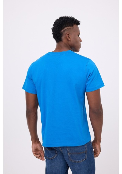 Marıne Tee Deniz Temalı Ribana Bisiklet Yaka Pamuk T-shirt-3123 Mavi