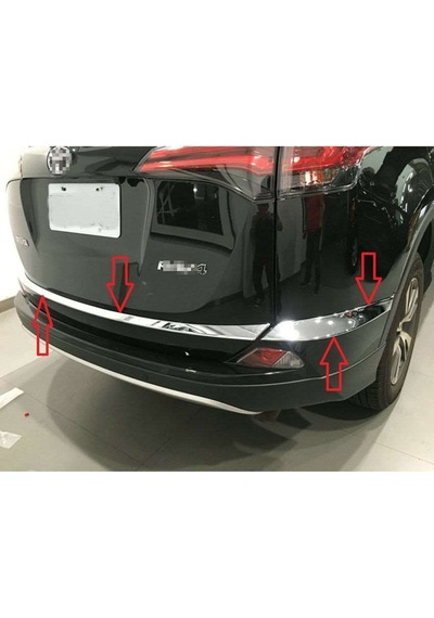 Toyota Uyumlu Rav 4 2014 2018 Arka Tampon Eşik Koruma Krom