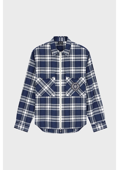 Armani Exchange Ekoseli Oversize Fit Uzun Kollu Gömlek Erkek Gömlek Xm003255 Af27138 Fb529 Lacivert Armani Exchange Ekoseli Oversize Fit Uzun Kollu Gömlek Erkek Gömlek Xm003255 Af27138 Fb529 Lacivert
