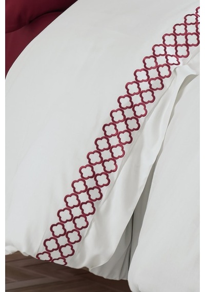 Nazik Home Dolce Krem-Bordo Nevresim Takımı Çk