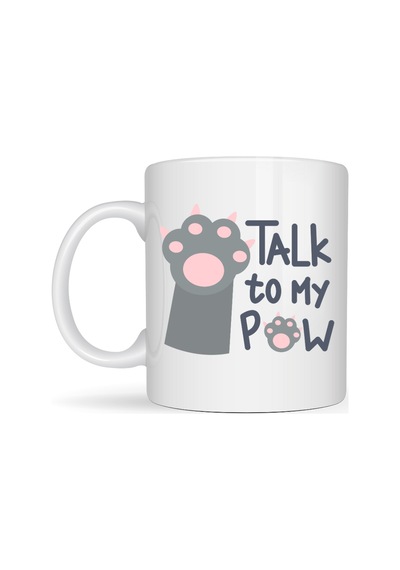 Hemengo Talk To My Paw Sevimli Kedi Patili Porselen Kupa Model 57 Hmngobzs Diğer