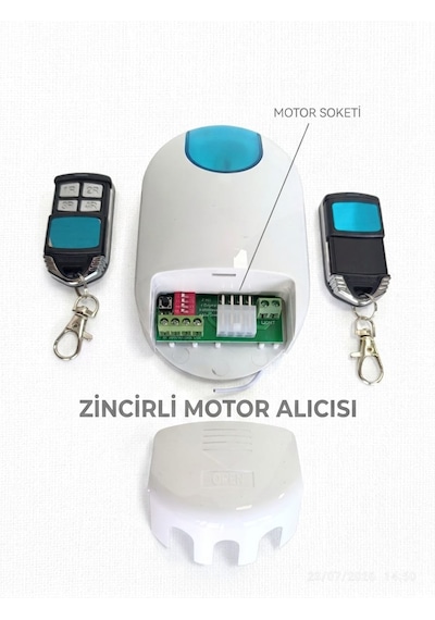 Wicom Kepenk Alıcı Kart Set 2 Kumanda Soketli Dıştan Motorlar Ve Zincirli Motorlar