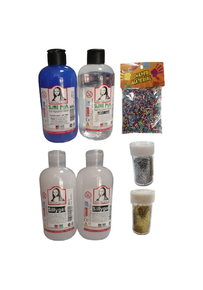 Slime Slaym Yapma Seti 250Ml 4 Adet + Toz Sim 2 Adet + Köpük N11.156