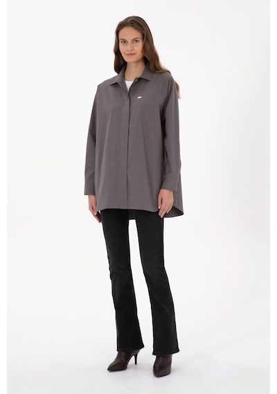 U.s. Polo Assn. Kadın Gri Gömlek Desenli 50316399-vr024 Gri