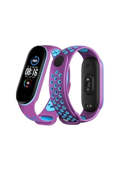Mey İthalat Mi Band 6 Spor Delikli Kordon - Mor-mavi