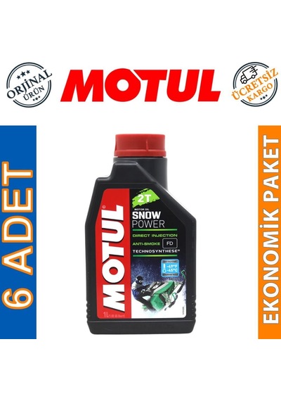 Motul SnoWpoWer 2t 1 L 2 Zamanlı Kar Motosiklet Yağı (6 Adet)
