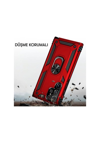 Samsung Galaxy Uyumlu S21 Ultra Kılıf Sofya Yüzüklü Silikon Kapak - Yeşil Bz8683140468262