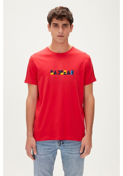 Retro Colors Kırmızı Erkek Baskılı Tişört Kırmızı