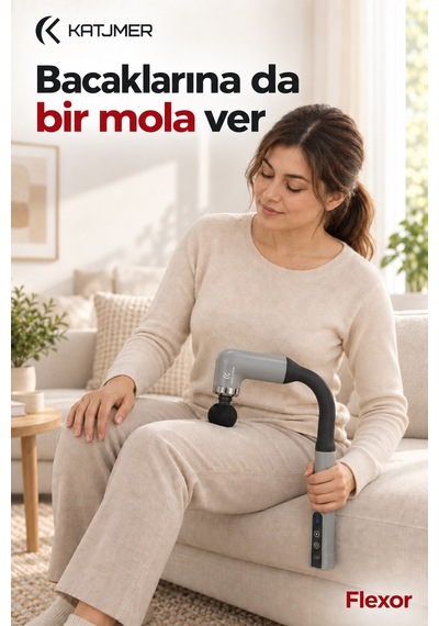 Kj/fx-001 Flexor Uzun Saplı Şarjlı Masaj Aleti, 4 Başlıklı, 6 Kademeli, Type-c Diğer
