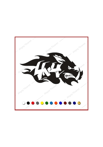 4X4 Kurt Sticker Kurt Off Road Sticker Oto Sticker Araba Sticker