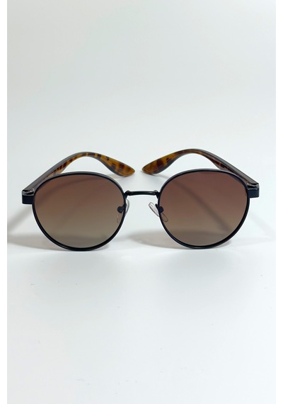 Unisex Polarize Yuvarlak Güneş Gözlüğü Kahverengi Uv400 Korumalı 15473069